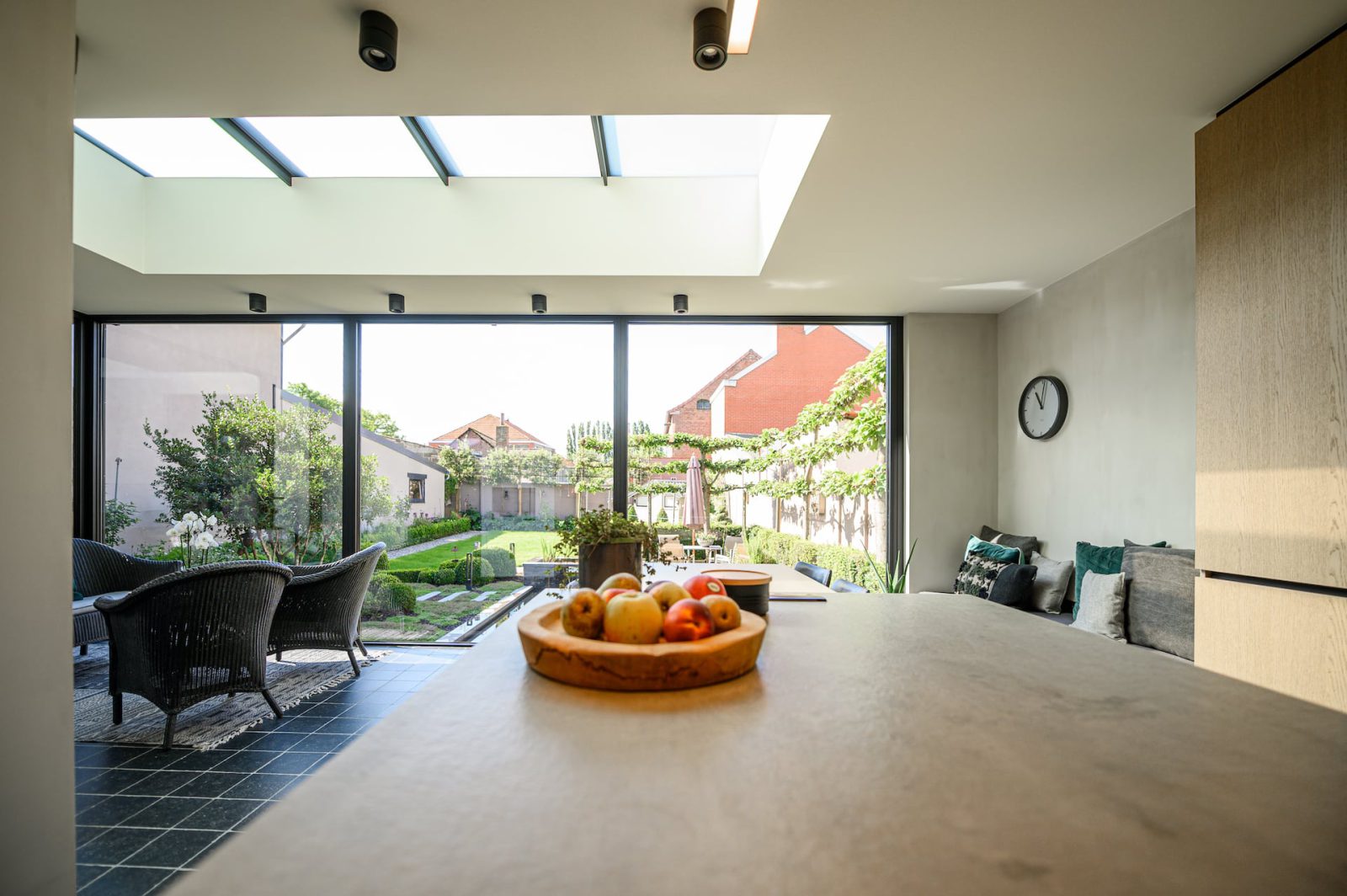 Veranda met cool white flatglass