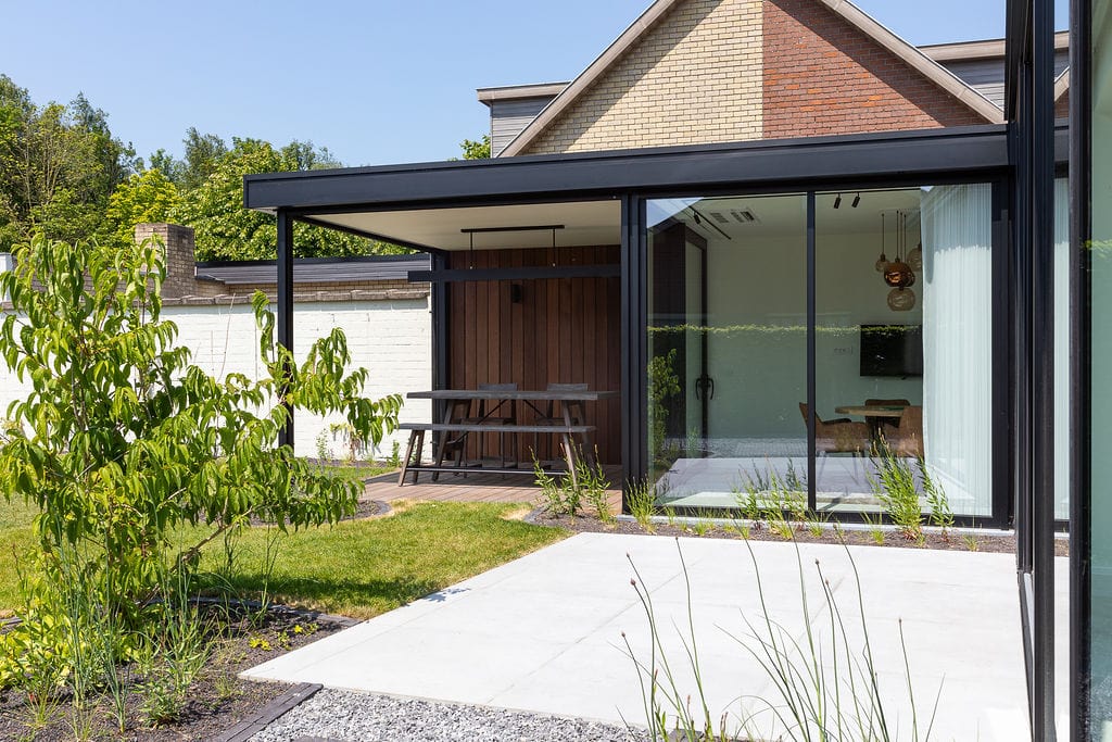 Miniflat pergola modelwoning winter